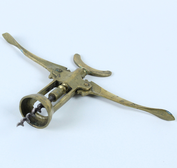 ANTICO CAVATAPPI A CAMPANA 2 BRACCI IN OTTONE MASSICCIO PERFETTAMENTE …