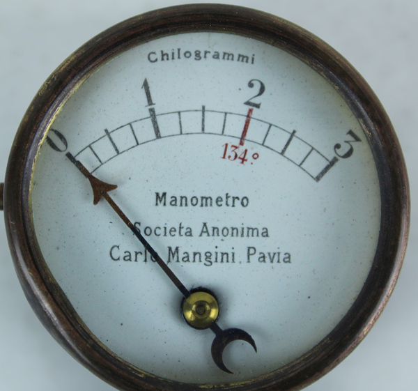 MANOMETRO antico KG 3 - S.A.CARLO MANGINI PAVIA
