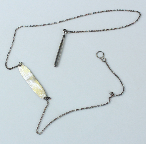 PLACCHETTA ARGENTATA "START" CON CATENELLA E GANCIO CHIUSURA