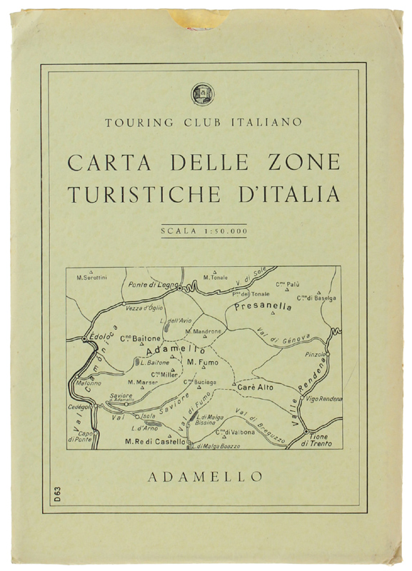 ADAMELLO. Carta delle zone turistiche d'Italia - scala 1:50.000