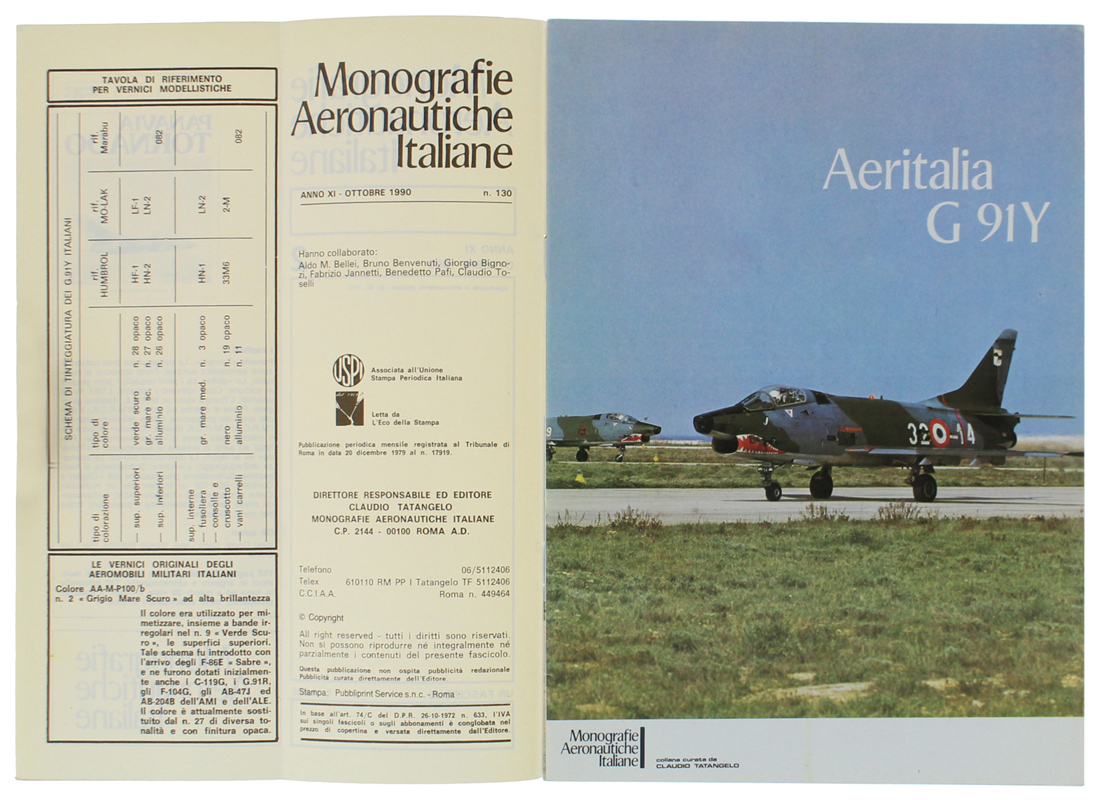 AERITALIA G 91Y - Monografie Aeronautiche Italiane n. 2 - …