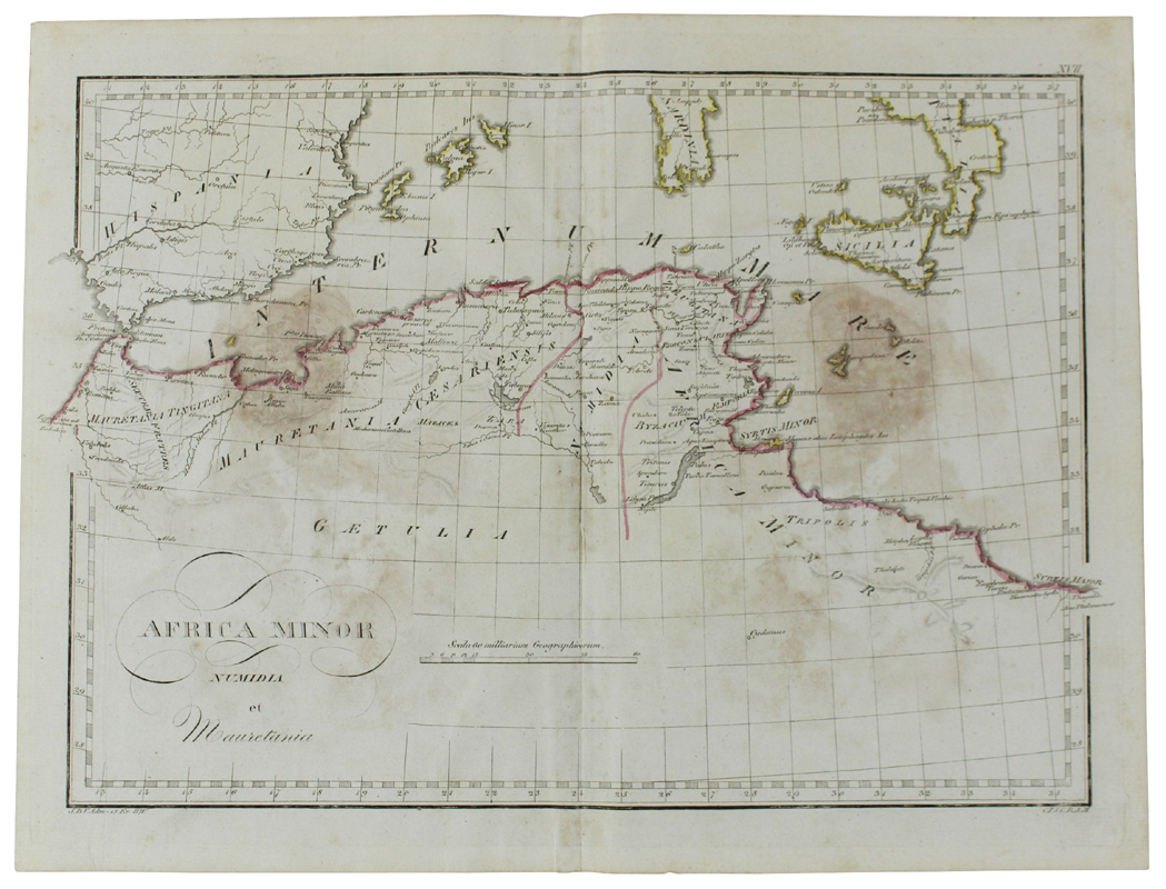 AFRICA MINOR NUMIDIA ET MAURETANIA from "Tabulae geographicae orbis veteribus …