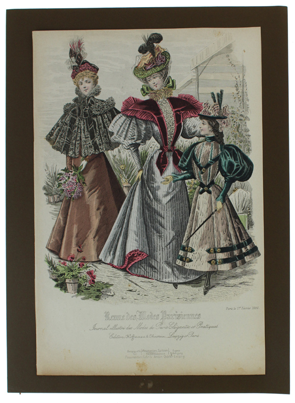 ANCIENNE GRAVURE LITHOGRAPHIE POLYCHROME DE MODE 19e Siècle - Revue …