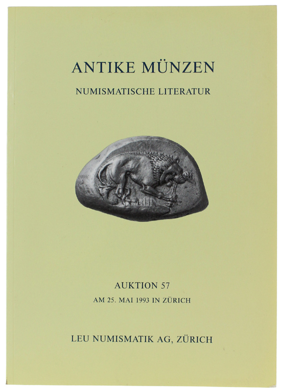 ANTIKE MUNZEN - NUMISMATISCHE LITERATUR. Auktion 57 : Am 25. …