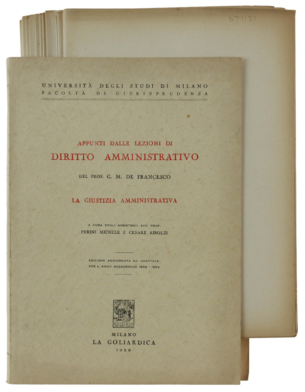 APPUNTI DALLE LEZIONI DI DIRITTO AMMINISTRATIVO : LA GIUSTIZIA AMMINISTRATIVA. …