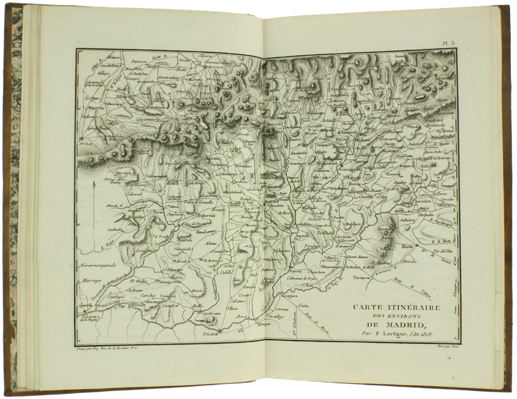ATLAS DE L'ITINERAIRE DESCRIPTIF DE L'ESPAGNE.