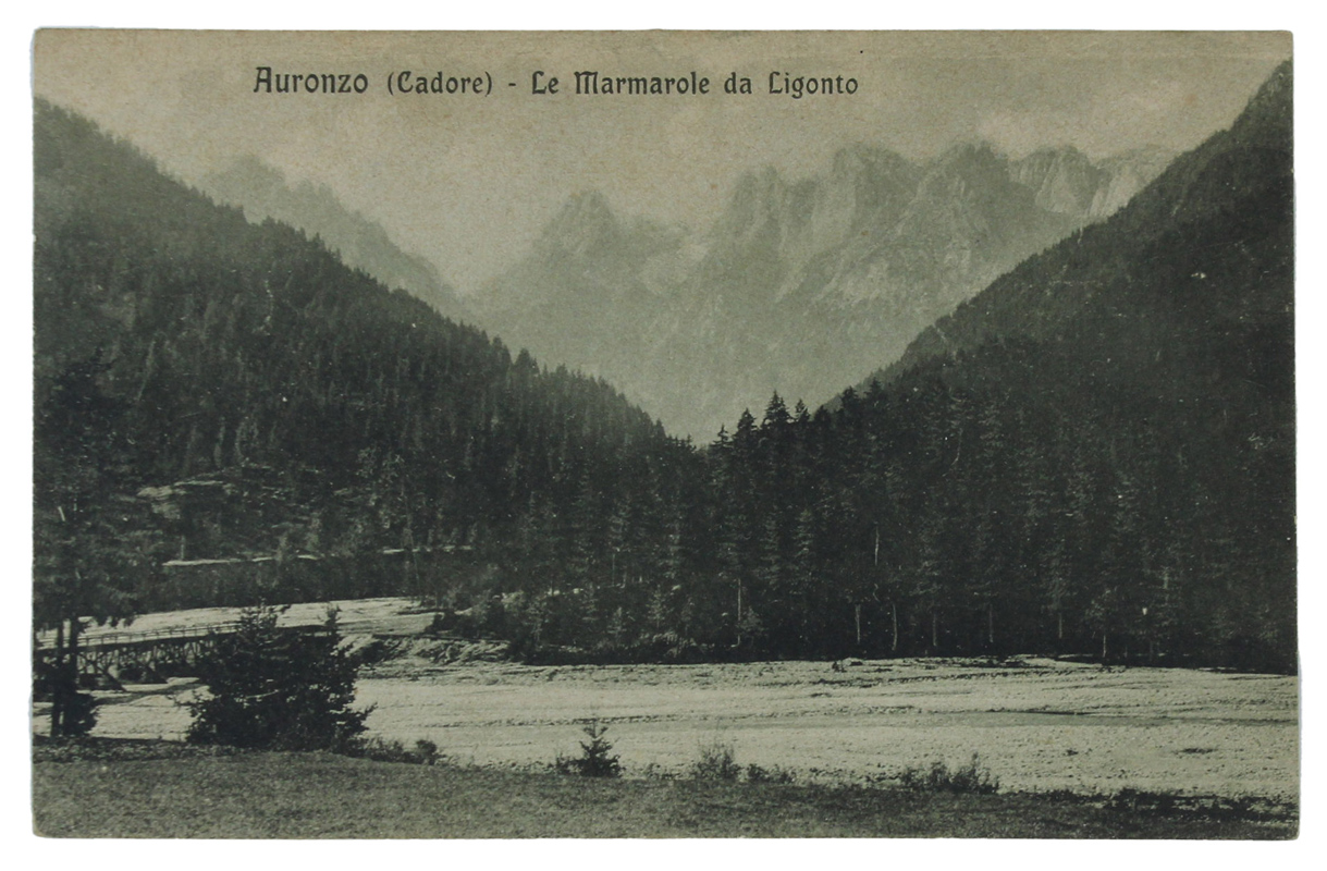 AURONZO (CADORE): LE MARMAROLE DA LIGONTO. CARTOLINA 1930 (?)