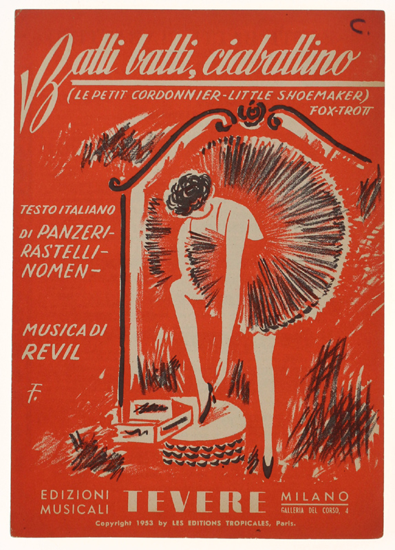 BATTI BATTI, CIABATTINO. Spartito x canto mandolino o fisarmonica