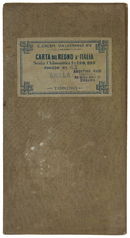 BIELLA. Carta del Regno d'Italia - Scala Chilometrica 1:100.000 - …