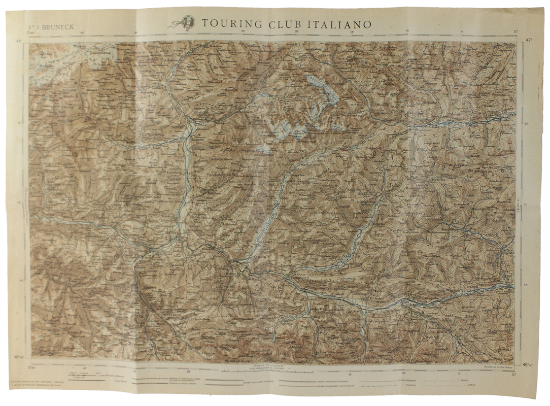 BRUNECK : Carta della Guerra Italiana - Foglio 3, Scala …