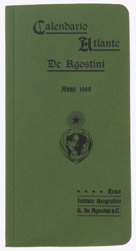 CALENDARIO ATLANTE DE AGOSTINI 1905 - ristampa anastatica