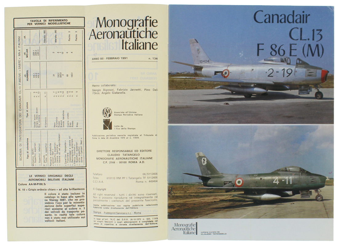 CANADAIR CL13 - F 86 E (M) - Monografie Aeronautiche …