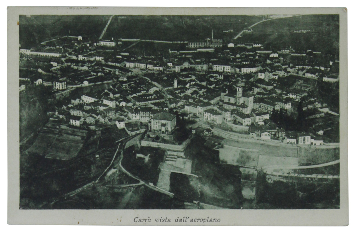 CARRU' VISTA DALL'AEROPLANO (1934?) Cartolina viaggiata.