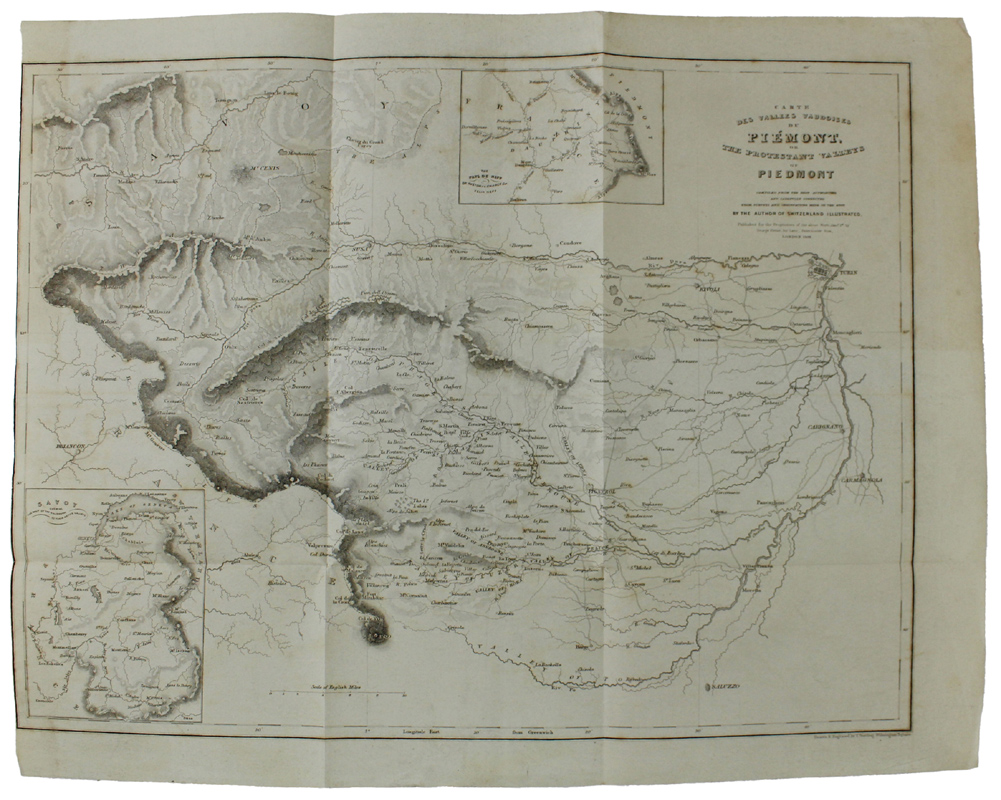 CARTE DES VALLÉES VAUDOISES DU PIEMONT or The Protestant Valleys …