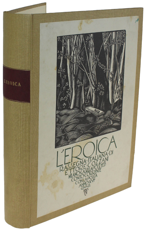 CARTELLA CON XILOGRAFIA ORIGINALE: L'EROICA Quaderno 120-121.