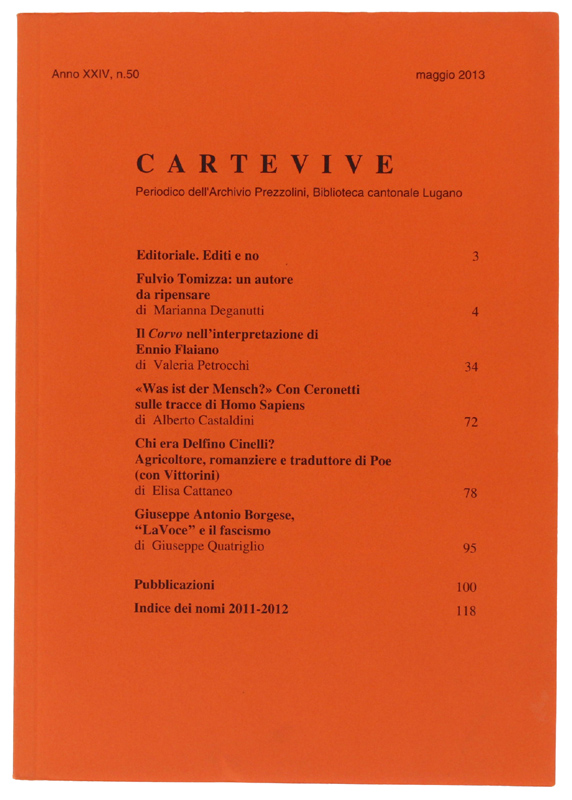 CARTEVIVE. Anno XXIV n. 50 / maggio 2013