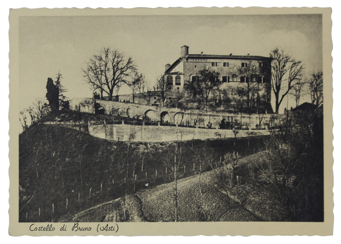 CASTELLO DI BRUNO (ASTI). CARTOLINA 1955
