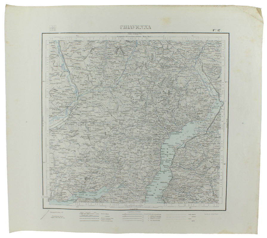 CHIAVENNA. Foglio 17 della Carta Topografica del Regno d'Italia e …