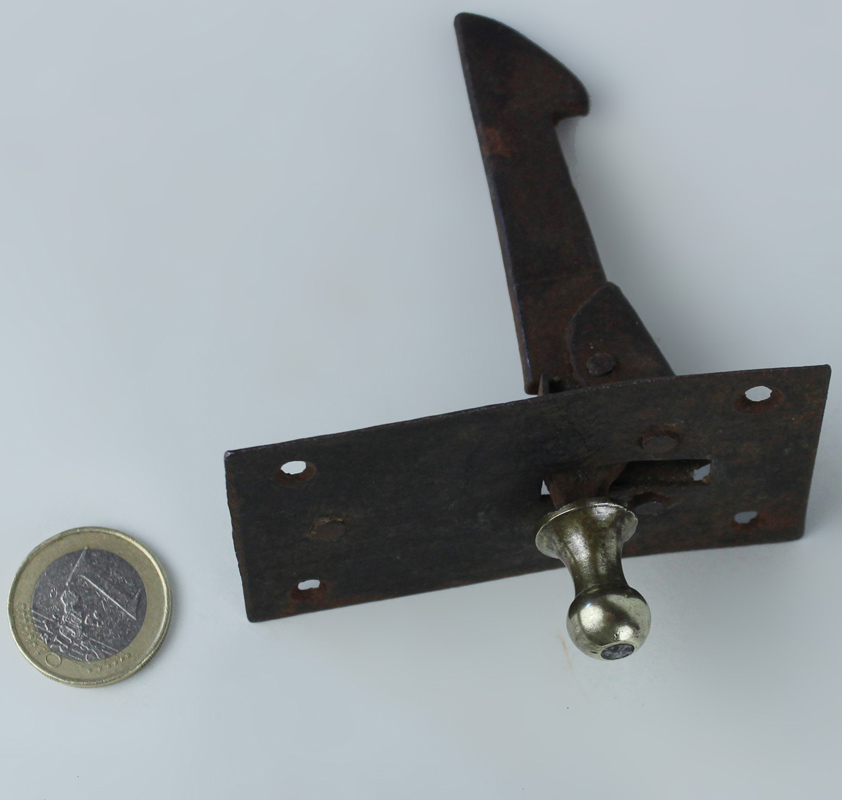 CHIAVISTELLO ANTICO FERRO POMOLINO OTTONE CHIUSURA A LEVA CON SCATTO …