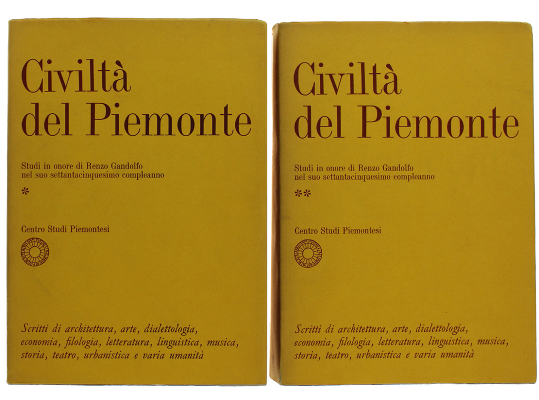 CIVILTA' DEL PIEMONTE. Studi in onore di Renzo Gandolfo nel …