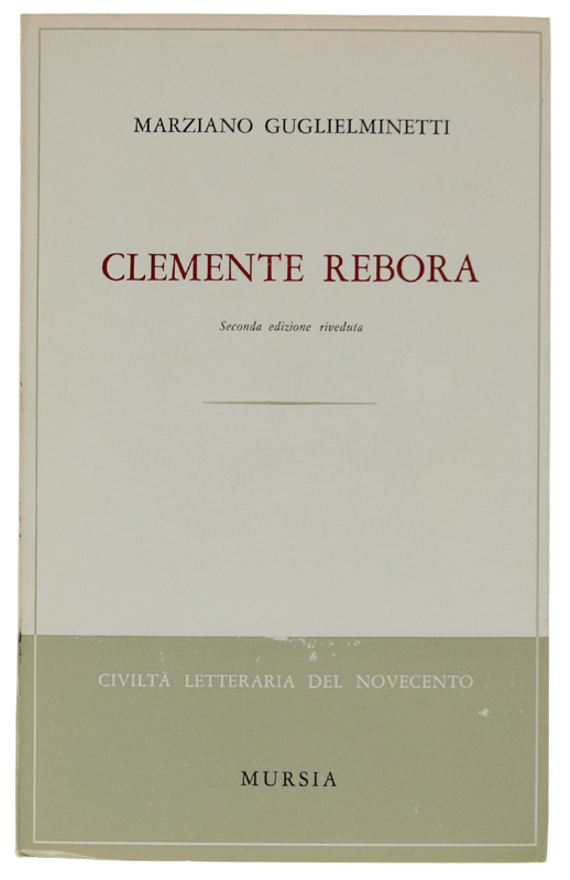 CLEMENTE REBORA [2a edizione, con dedica dell'A.]
