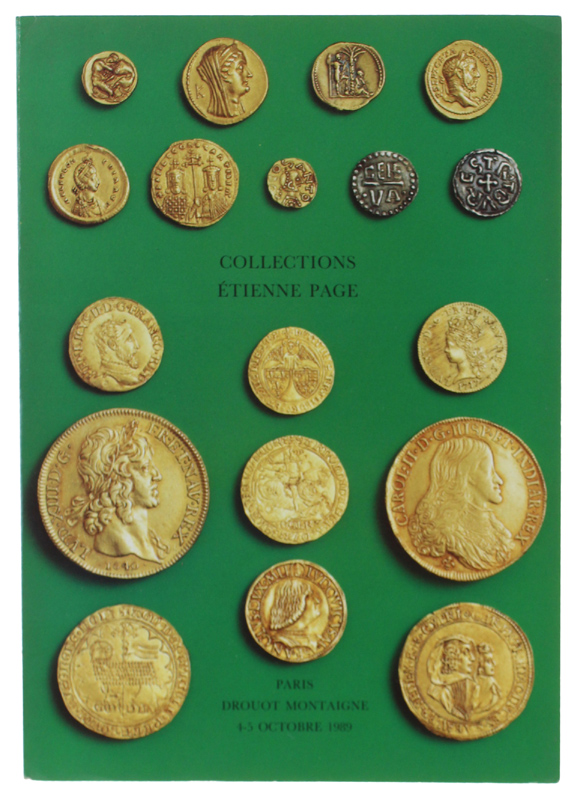 COLLECTIONS ETIENNE PAGE - NUMISMATIQUE . 4-5 octobre 1989