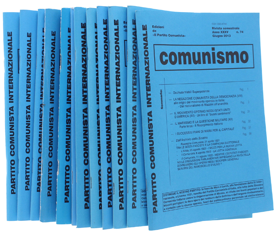 COMUNISMO. Rivista semestrale. Raccolta di 13 numeri (2013-2021)