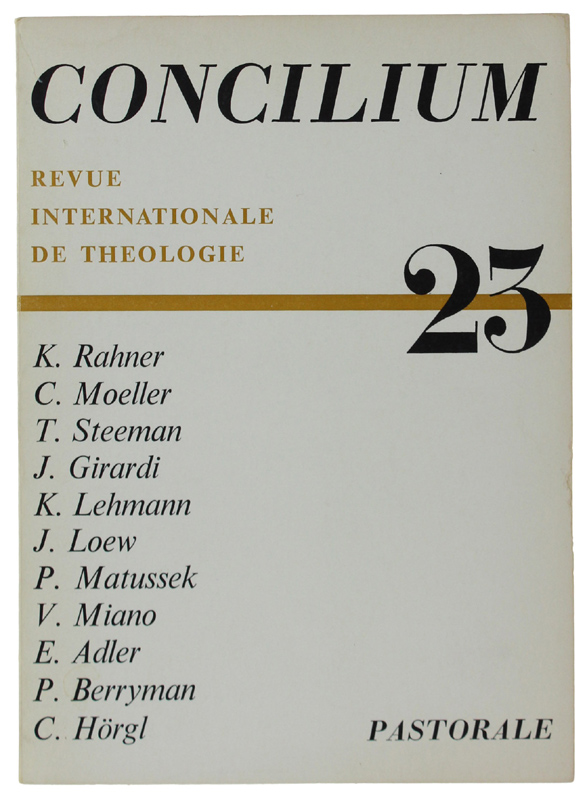 CONCILIUM. Revue Internationale de Théologie. N° 23