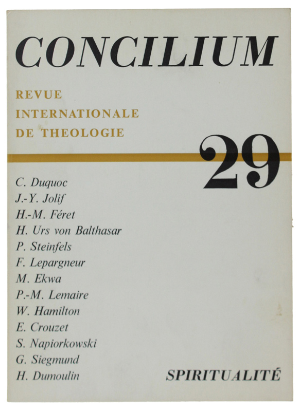 CONCILIUM. Revue Internationale de Théologie. N° 29