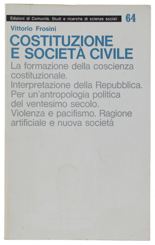 COSTITUZIONE E SOCIETA' CIVILE.