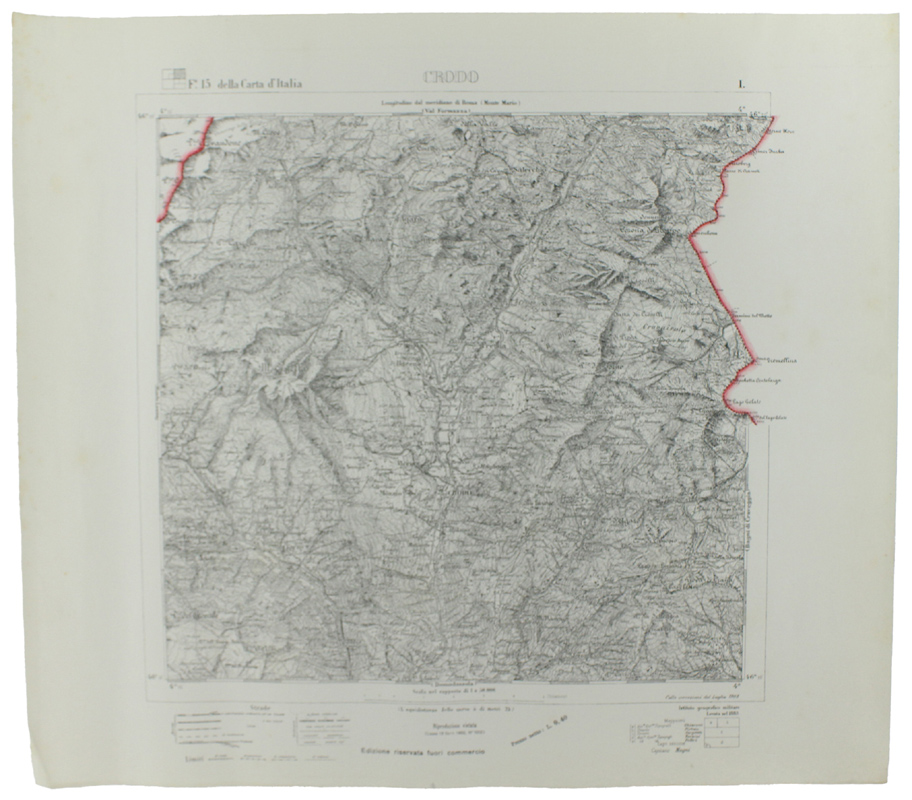 CRODO. Foglio 15 - I della Carta d'Italia, scala di …