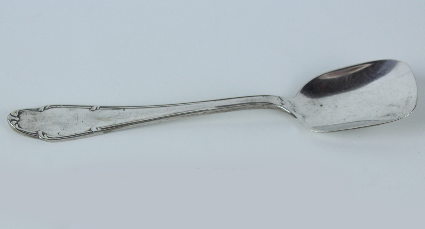 CUCCHIAINO PER GELATO punzonato "ARG. 1000" (argentato) VINTAGE