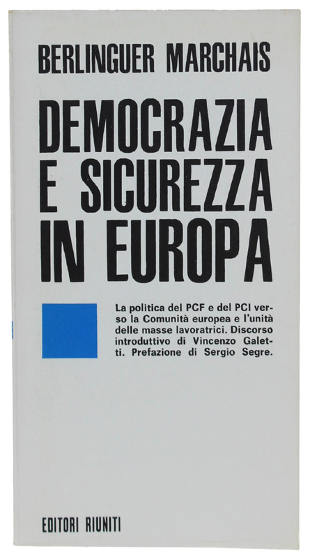 DEMOCRAZIA E SICUREZZA IN EUROPA
