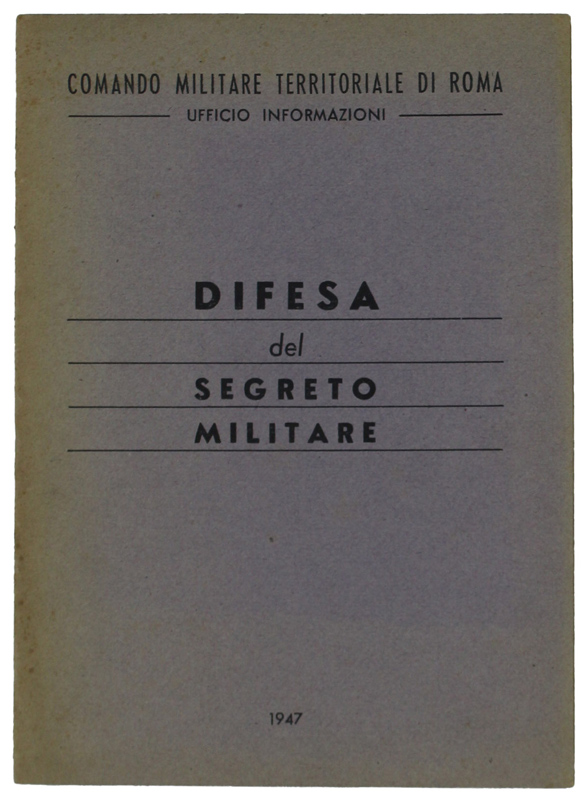 DIFESA DEL SEGRETO MILITARE