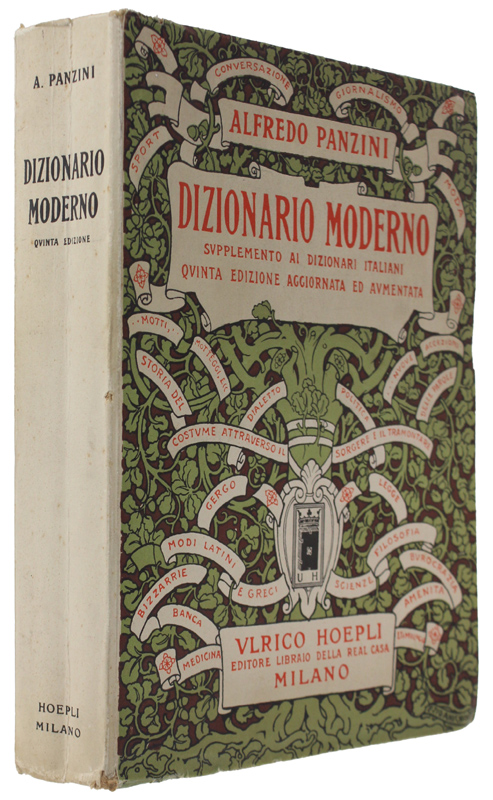 DIZIONARIO MODERNO. Supplemento ai dizionari italiani. 5a edizione aggiornata ed …