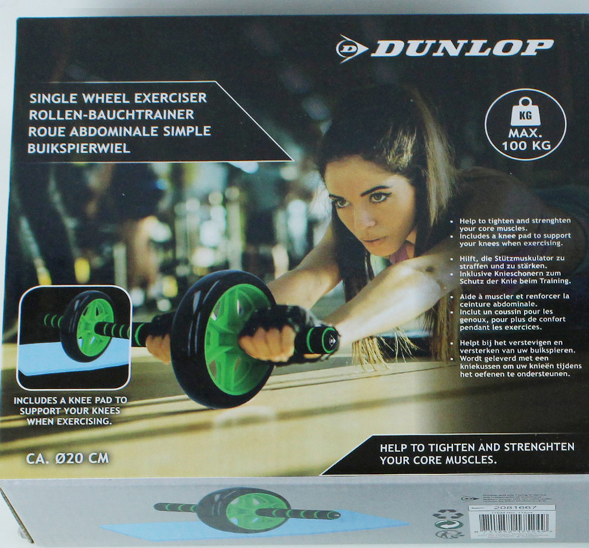 DUNLOP: RUOTA PER FITNESS ALLENAMENTO ADDOMINALI NUOVA