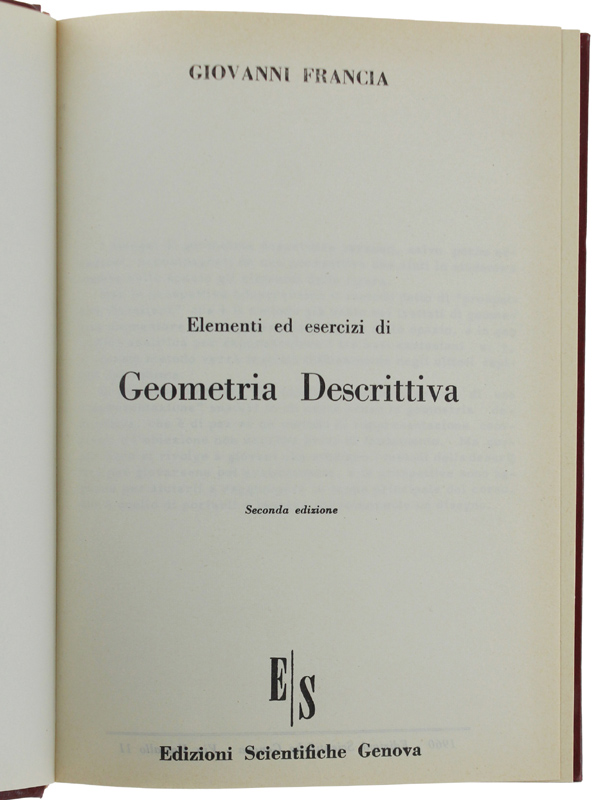 ELEMENTI ED ESERCIZI DI GEOMETRIA DESCRITTIVA - Seconda edizione