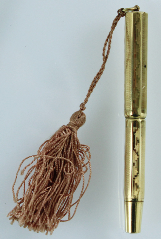 FENDOGRAPH penna stilografica vintage (1930 ca.), laminata oro, pennino Oro …