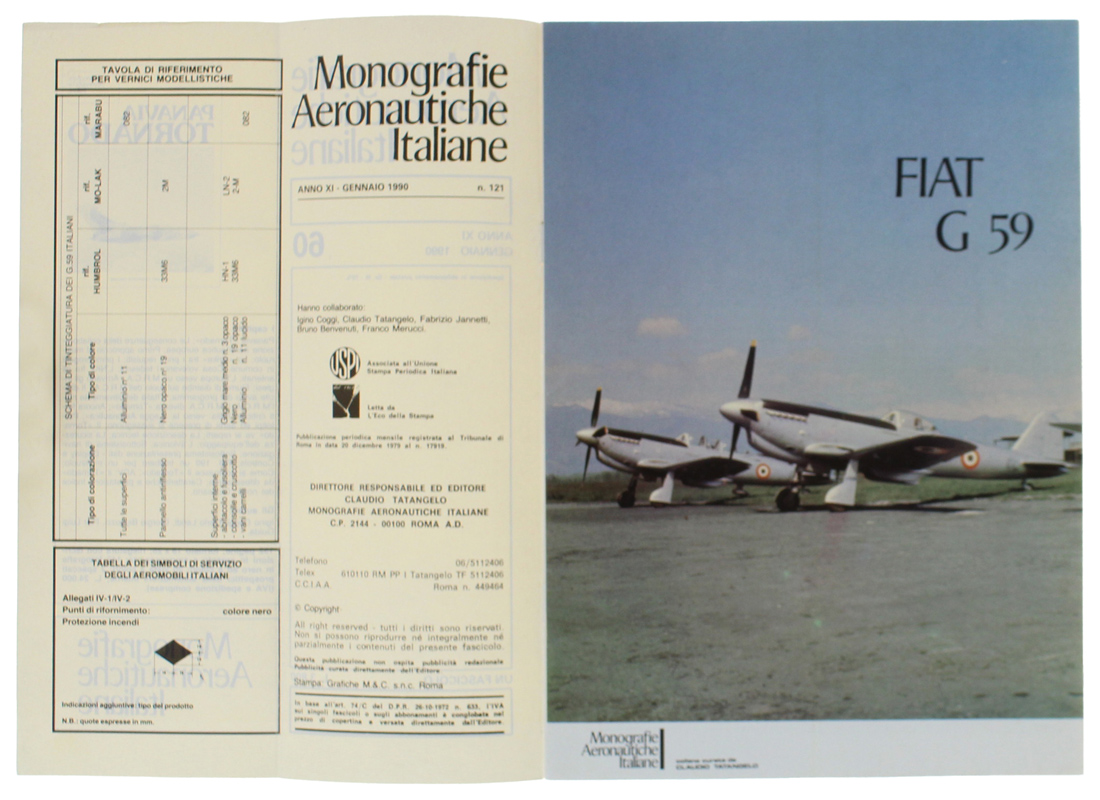FIAT G 59 - Monografie Aeronautiche Italiane n. 60 - …