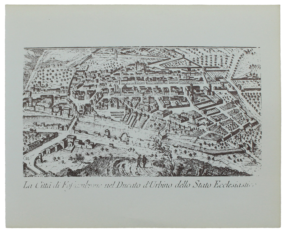 FOSSOMBRONE: ANTICA MAPPA / VEDUTA - Ristampa anastatica (1970 ca.)