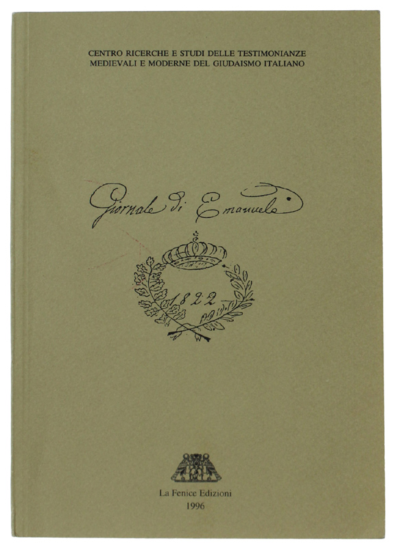 GIORNALE DI EMANUELE (1822) A cura di Alberto Cavaglion