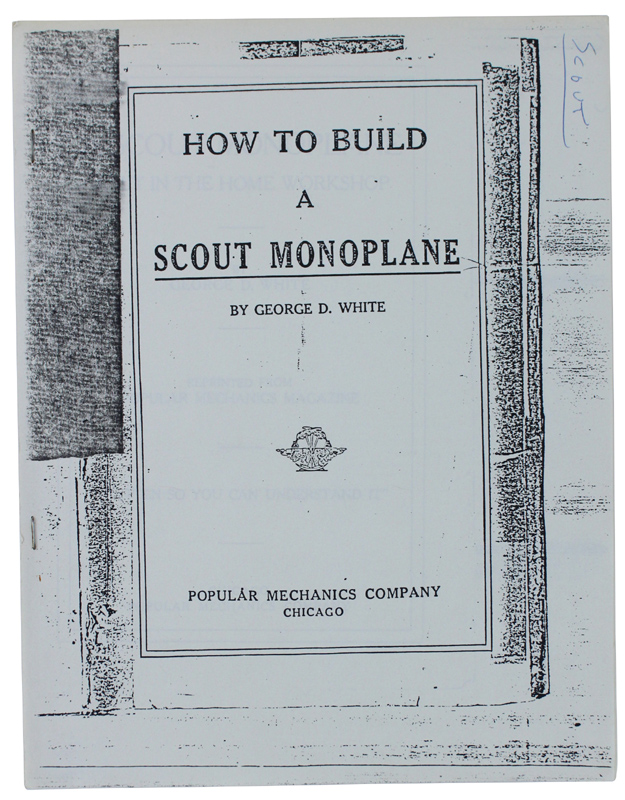HOW TO BUILD A SCOUT MONOPLANE (photocopy)