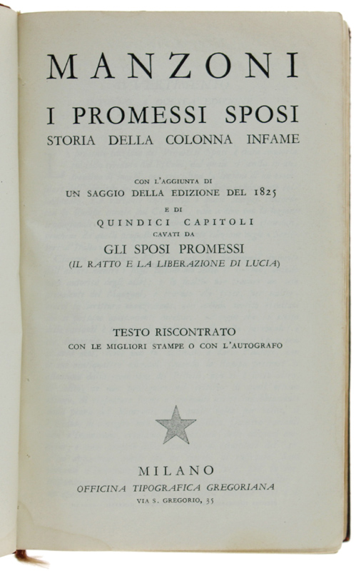 I PROMESSI SPOSI - Storia della Colonna infame : con …