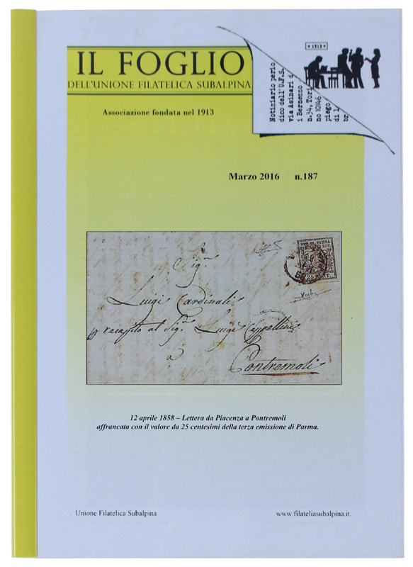 IL FOGLIO DELL'UNIONE FILATELICA SUBALPINA. n. 187, marzo 2016
