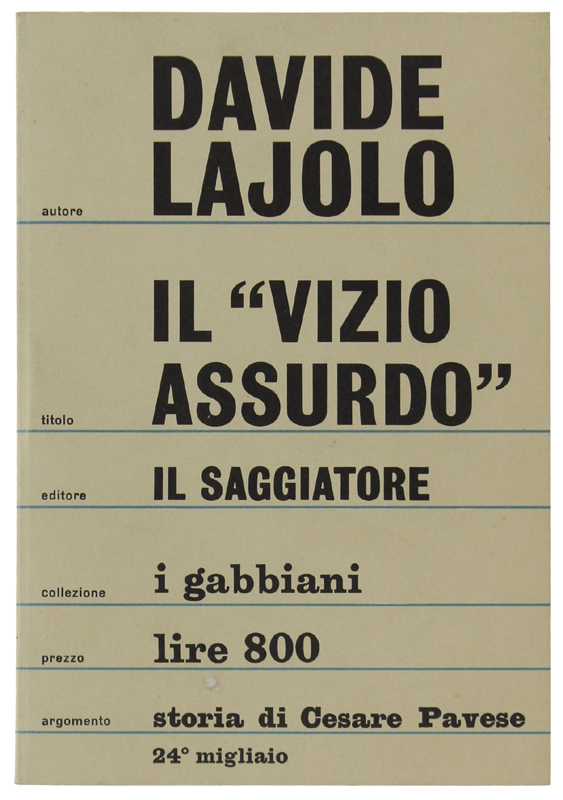 IL "VIZIO ASSURDO" [come nuovo]