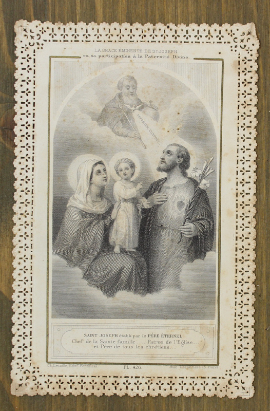 Image pieuse: SAINT JOSEPH établi par le PERE ETERNEL. Lithographie, …