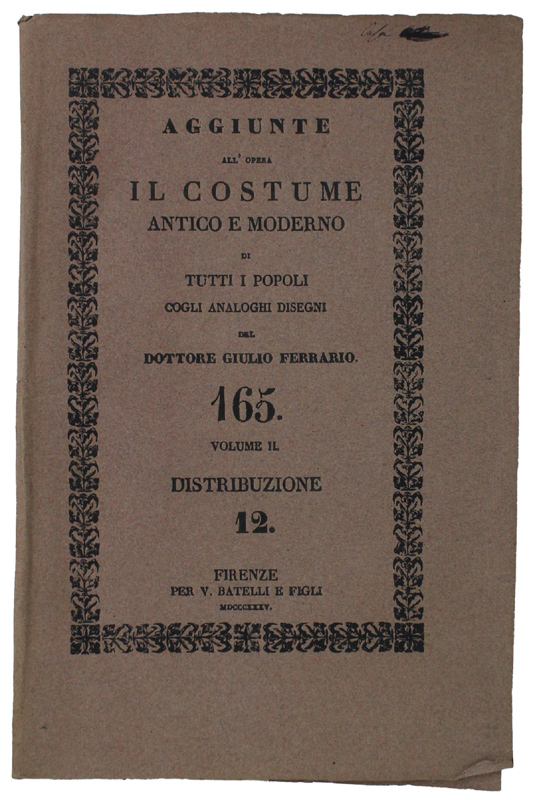 INDIGENI DELL'AMAZZONIA: cinque tavole acquerellate originali tratte da "IL COSTUME …