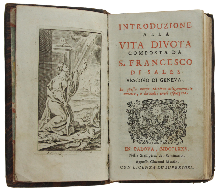 INTRODUZIONE ALLA VITA DIVOTA composta da S.Francesco di Sales vescovo …