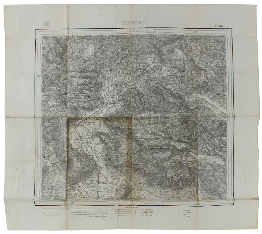 ISERNIA. Carta geografica, scala 1:100.000 - F° 161.