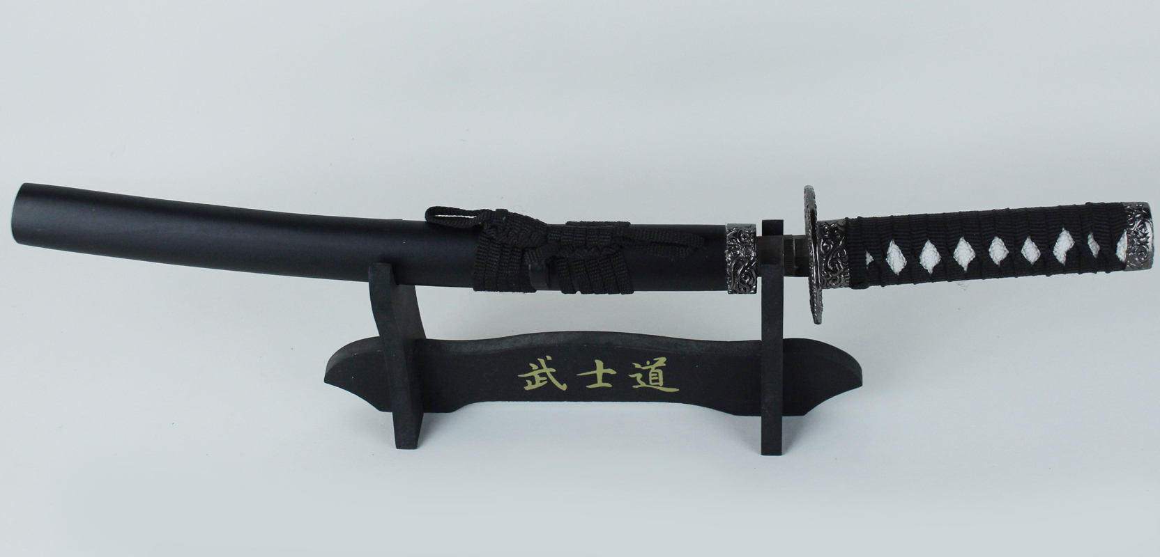 KATANA DA TAVOLO CON SUPPORTO (legno e acciaio)